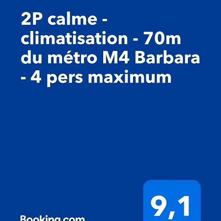2p Calme - Climatisation - 70m Du Metro M4 Barbara - 4 Pers Maximum Apartament Montrouge